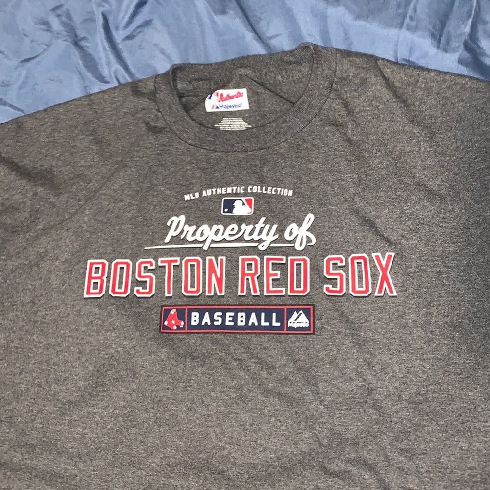 MLB Authentic collection (Boston Red Sox) grey tee in size 2XL